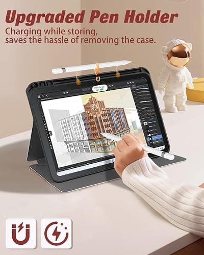 Miss Adola for iPad A16 Case/10th Generation Case - 10.9 Inch 2022 Tablet Cover with Pen Holder for Women Boys Girls Men Cute Cartoon Cool Funny Funda for iPad 11th 11 Inch 2025, Coffee Skull thumbnail 5