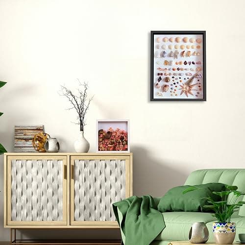Califortree 8x8 Shadow Box Frame with Soft Linen Back - Push Pins Included, Memory Box Display Case for Flower, Tickets and 3D Items, Black thumbnail 7
