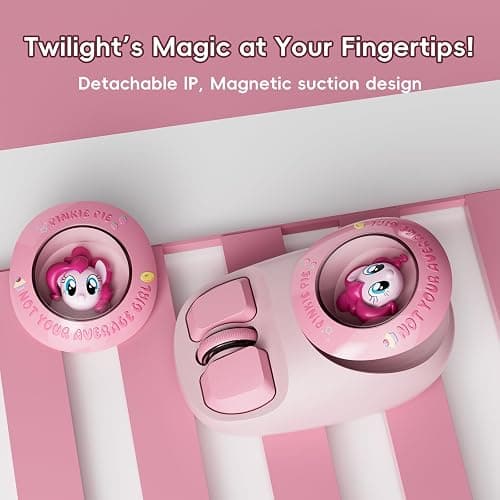 My Little Pony 3D Pinkie Pie Character Design Silent Click Wireless Mouse | 1600 DPI, Click buttons‌ (≤20dB), Dual-Mode (2.4GHz/Bluetooth), 300mAh Rechargeable Battery Ergonomic for Mac/Windows thumbnail 3