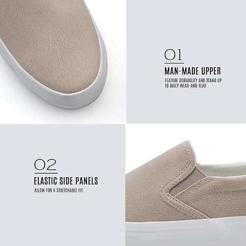 JABASIC Women Slip-on Platform Loafers Casual Comfortable Loafer Shoes thumbnail 3