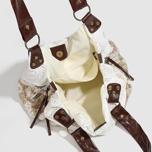 Hobo Bag for Women Vintage Bag Cottagecore Lace Tote Bag Hobo Tote Handbag thumbnail 5