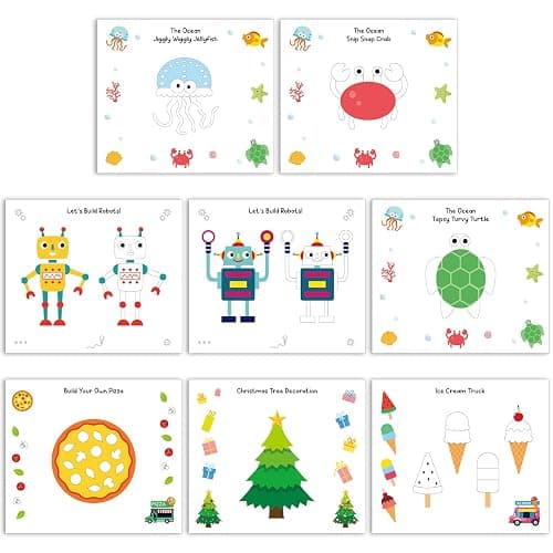 Hoolerry 8 Pieces Play Dough Activity Mats Play Mats for Clay or Dough Play Dough Clay Mats Accessories for Family thumbnail 6