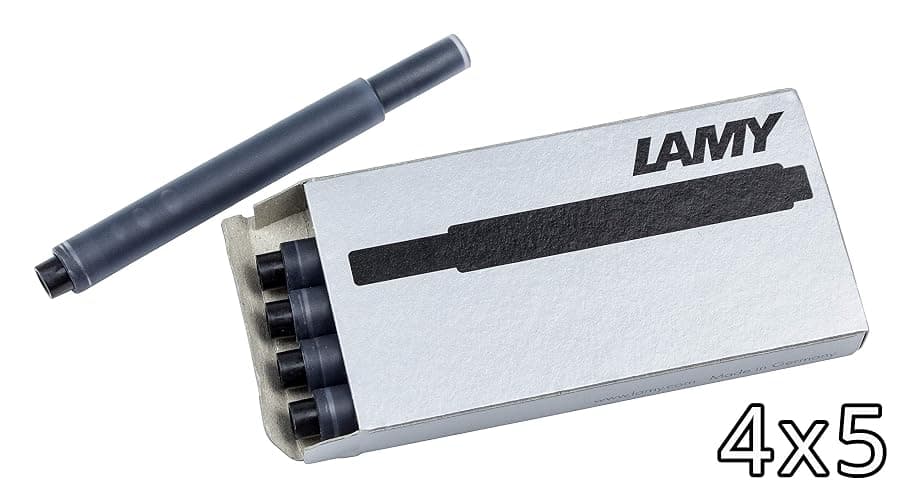 Set di 4 cartucce d'inchiostro LAMY T10 con grande capacità d'inchiostro - adatte a tutti i modelli di penne stilogr. Lamy - 1,25 ml per cartuccia - 5 pezzi per confezione - Colore inchiostro nero thumbnail 3