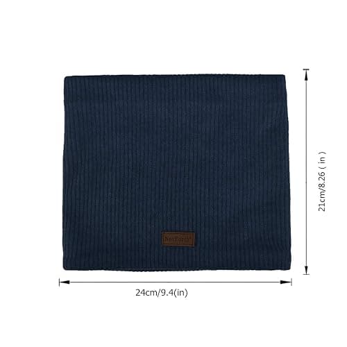 NovForth Winter Neck Warmer Fleece Lined Infinity Scarf Thicken Windproof and Dust Skiing Circle for mens women Double-Layer Fleece Lining Knit thumbnail 6