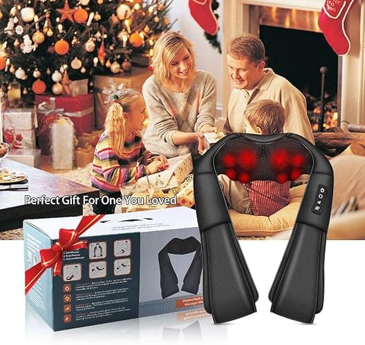 Neck Massager with Heat, Shiatsu Back Neck and Shoulder Massager, Electric Deep Tissue 4D Kneading Massage, Use at Home, Office, Car- Best Gifts for Women Men Mom Dad thumbnail 6