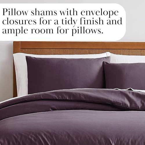 Southshore Fine Living, Inc. Oversized XL/Twin Duvet Cover Set Ultra-Soft Brushed Microfiber Comforter Cover Zipper Closure Includes 1 Twin Duvet & 1 Pillow Sham Wrinkle-Resistant, Purple thumbnail 7