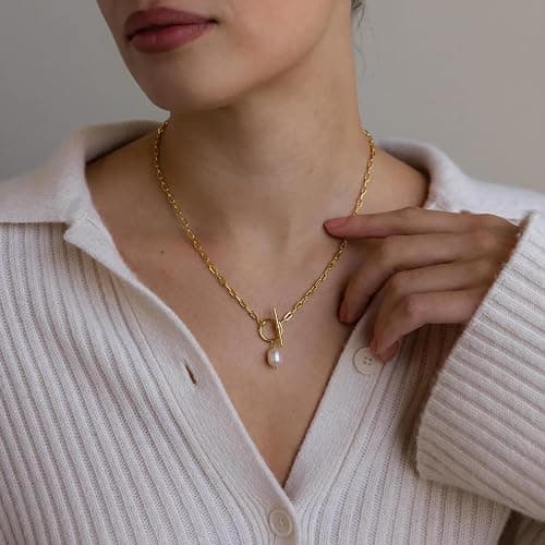 Amicon Gold/Silver Layered Necklaces for Women,Dainty 14k Gold Plated Stackable Choker Necklaces for Women,Trendy Layering Coin Chain Pendant Jewelry Set Gifts thumbnail 3