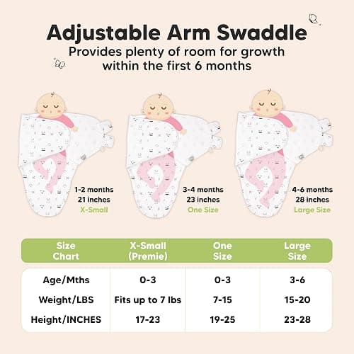 KeaBabies 3-Pack Organic Baby Swaddle Sleep Sacks - Swaddles for Newborns, Infant 0-3 Months, Baby Girls, Boys, Soft & Snug Newborn Sleep Sack, Nursery Swaddling Blankets (Nordic) thumbnail 6