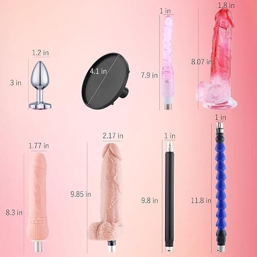 Sex Machine Dildo Machine with 3XLR Connector,Fuck Machine for Women | Thrusting Machine with Red Realistic Dildo Sex Toys 8 Attachments with Suction Cup Adapter thumbnail 2