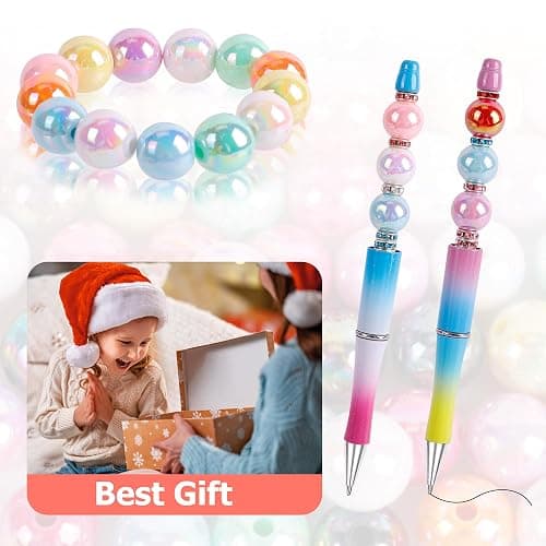 250 Pcs Beads for Pens - Focal Beads for Beadable Pens, Acrylic Bead for Beaded Pen, Spacer Bead Keychains Bracelets Crafts thumbnail 5