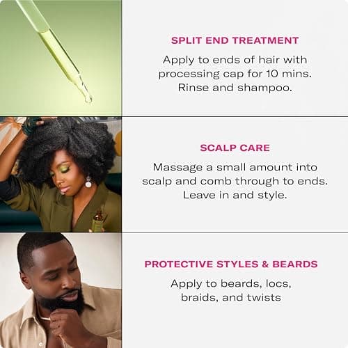 Mielle Organics Rosemary & Mint Light Hair Oil, Split Ends & Dry Scalp Treatment - Infused with Biotin & Essential Oils for Strengthening, Soothing, Moisturizing & Encouraging Longer Hair (2 Oz) thumbnail 6