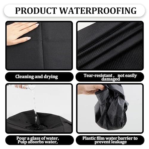 80Pcs Disposable Nail Mats - Fordable Nail Paper Towels for Table Acrylic Nail Practice Sheet, 13" x 18" 3 Ply Waterproof Nail Art Table Mats Clean Pads for Salon Manicure Tattoo (Black) thumbnail 5