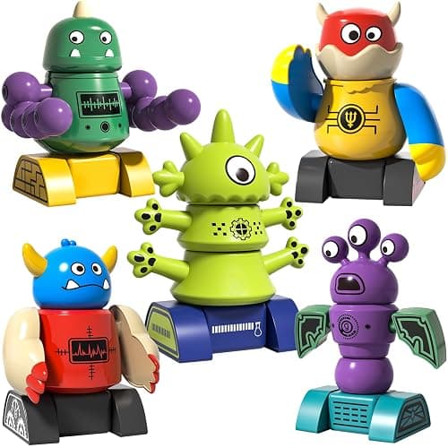 BLmukce Magnetic Robot Toy for Kids 3-5, 35 PCS STEM Educational Playset with Storage Box, DIY Stacking Monster Robots, Toddler Creative Alien Toys Gift for Boys Girls (Christmas Birthday) - Image 1