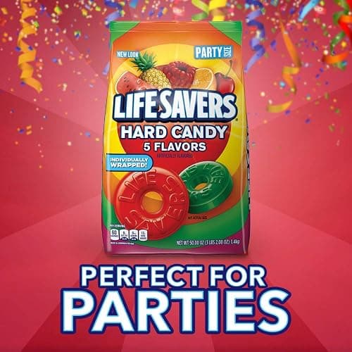 Life Savers 5 Flavors Hard Candy Party Size 50 oz Bag, Summer Road Trip Essentials thumbnail 5
