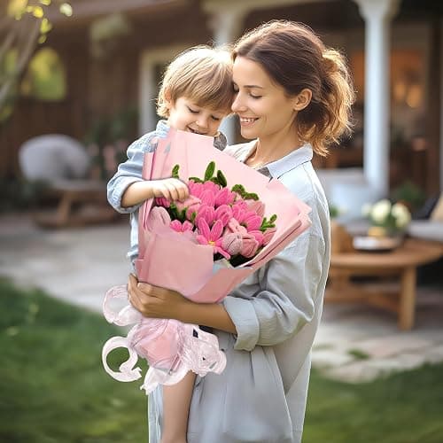IJIAMY 400 Stück Pfeifenreiniger Blumen Set, Pfeifenputzer Blumen Zum Basteln, Mit Grüne Blumenstöcke, Klebebandrollen, Klebestifte, Anleitungen (Rosa) thumbnail 3