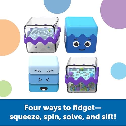 Learning Resources Cool Down Cubes Sensory Fidget Toys - Quiet Fidgets for Kids, Toddlers, and Adults - Calming Corner Items for Classroom or Home, Small Tactile Tools for Play, Focus, and Travel thumbnail 3