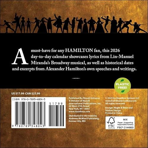 Hamilton 2026 Day-to-Day Calendar: An American Musical thumbnail 2