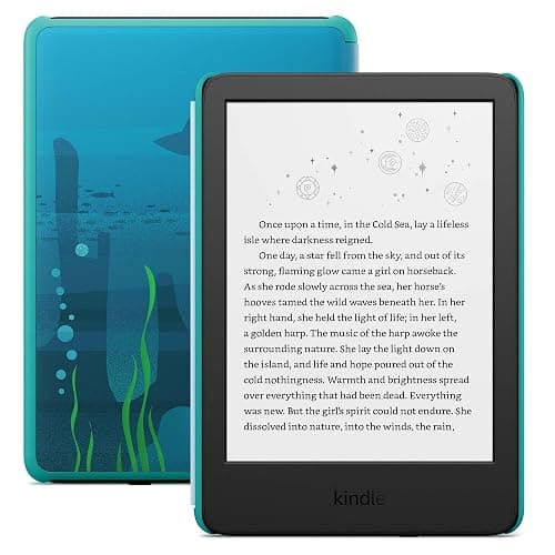 Amazon Kindle Kids 16GB (newest model) - If it breaks, we will replace it, includes ad-free books and cover, with glare-free display, faster page turns - Ocean Explorer - Image 1