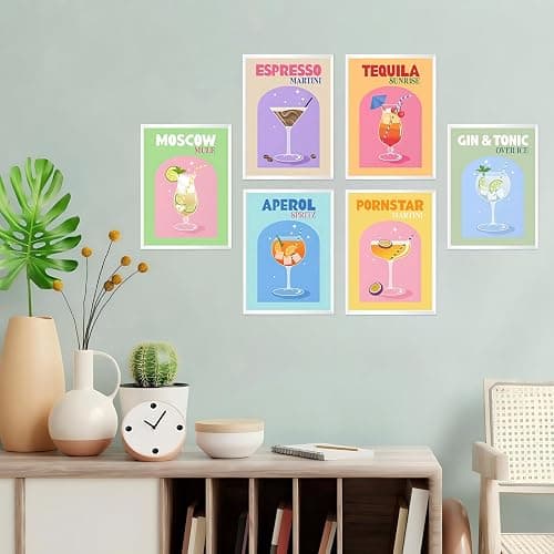 Bellatoi 6 Pcs Diamond Painting Cocktail, Peinture Diamant Adulte et Enfant, Broderie Diamant pour Chambre Salon décoration Murale thumbnail 3