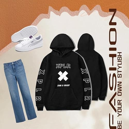 Sam and Col by Merch Hoodie Fashion Print Hooded Sweatshirt Trendy Pullover Hoodie for Men Women thumbnail 2