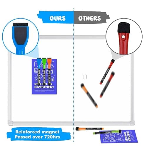 maxtek Dry Erase Markers - 6 Count Colorful Magnetic Dry Erase Markers Fine Tip with Eraser, Low Odor Whiteboard Markers for Calendar Boards thumbnail 3