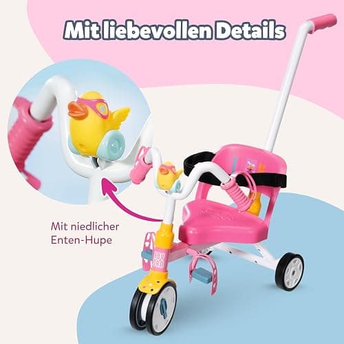 BABY Born Dreirad mit Lenkstange - Trike mit funktionsfähigen Rädern & Sicherheitsgurt - Puppenzubehör für alle Puppen der Größe 36 cm & 43 cm - Geeignet für Kinder ab 3 Jahren thumbnail 7
