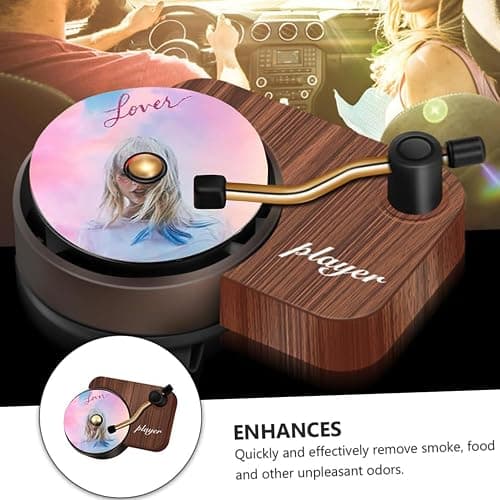 Yharnamite 2 Pcs Taylor Car Air Fresheners Vent Clips with 14 PCS Album Cover Air Fresheners, Retro Style Record Player Air Freshener Car Accessories Decoration, Music Lovers Gift thumbnail 5