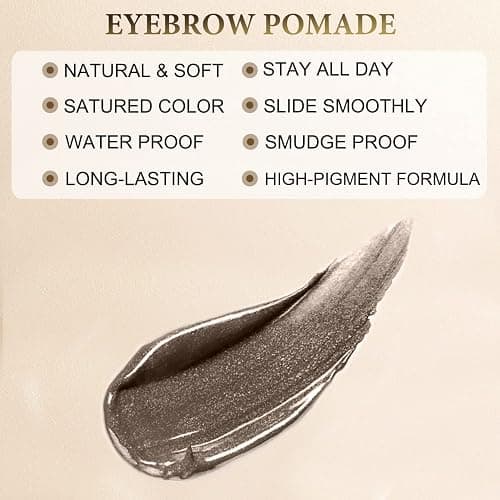 LAVONE Eyebrow Pencil Makeup Kit, with Waterproof 2-IN-1 Microblading Eyebrow Pen, Eyebrow Pomade, Eyeliner and Dual-ended Eyebrow Brush, Brow Pencil Kit for Natural Eyebrows - Black Brown thumbnail 5