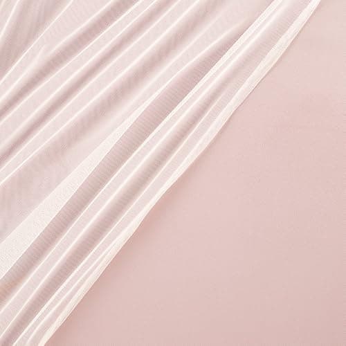 TOWN & COUNTRY LUXE Talia Double Layer Indoor Curtains, Sheer and Room Darkening Blackout, Grommet Top, Energy Efficient, 2-Pack Set, 52"x84", Rose Blush thumbnail 5