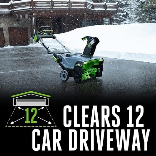 EGO Power+ 21" Electric Snow Blower, Gray/Black, Cordless Steel Auger, Includes (2) 56V 5.0Ah Batteries and Dual Port Charger, SNT2112 thumbnail 5