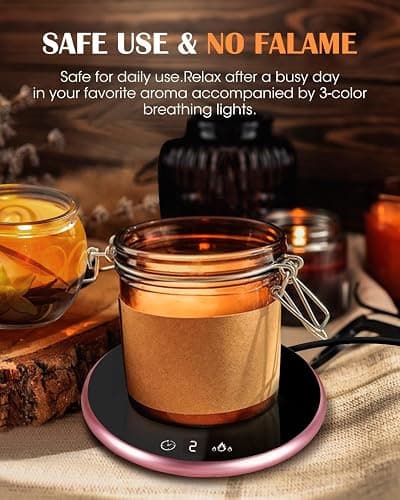 MQUPIN Mug Warmer for Desk Coffee Mug Warmer Auto Shut Off Cup Warmer for Coffee with 2 Temperature Settings(113°F/131°F), Mug Warmer for Tea, 9 Timer Settings Electric Beverage Warmer thumbnail 4
