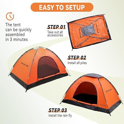 2 Person Camping Tent 4 Person Tents for Camping Windproof Tents for Camping Hiking Backpacking Traveling 2/3/4 Family People Tents for Camping Portable Tent with Carry Bag thumbnail 4
