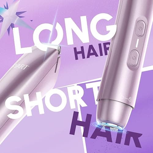 Electric Razors for Women - 2-in-1 Body & Facial Hair Trimmer, Wet & Dry Use Cordless Shaver for Legs, Underarms, Bikini Line, Ceramic Blade for Sensitive Skin - Teen Girl Gifts Trendy Stuff (Pink) thumbnail 7
