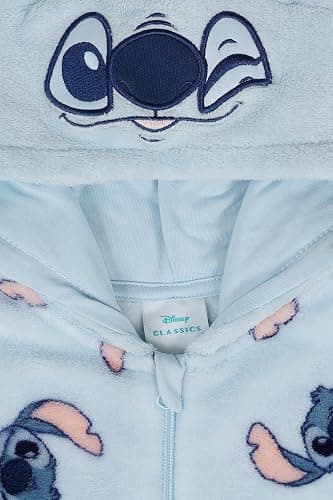 Disney Girls Lilo and Stitch Blue Fleece Sleepsuit Stitch Kids Childrens Onesie - 8-9 Years thumbnail 2