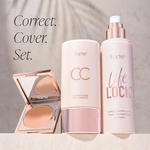 tarte colored clay cc undereye corrector – Full-Coverage Concealer with Vegan Squalane & Caffeine for Dark Circles & Discoloration, Smooths, Cruelty-Free, full size, light-medium peach thumbnail 8
