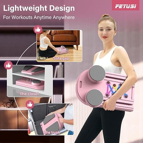 Pilates Board,Foldable Pilates Reformer Sets with Timer,Multifunctional Abdominal Pilates Board for Home Workout Equipment,Portable Ab Board Trainer Pilates Exercise Machine, Pilates Board for Women thumbnail 4
