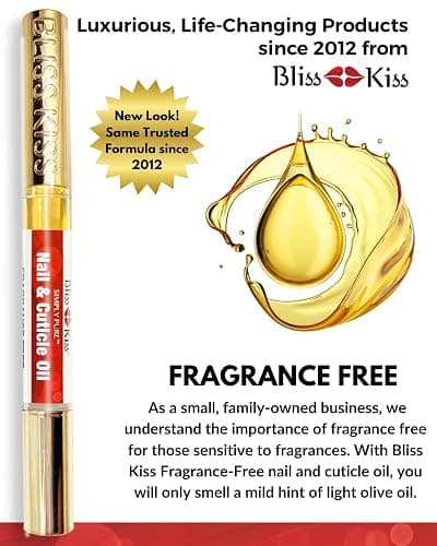 Bliss Kiss Simply Pure Cuticle Oil Pen, Fragrance Free, 1 Count | Jojoba-rich formula helps soften dry cuticles and condition brittle, peeling, breaking nails; 2 ml precision brush pen. thumbnail 8