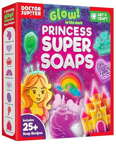 Doctor Jupiter Princess Super Soaps - Soap Making Kit for Kids Ages 4+ | Science Kit for Kids 4-5-6–7-8-12 Year Olds | Birthday Gift Ideas for Girls, Unicorn Toys, Summer Activities - Image 1