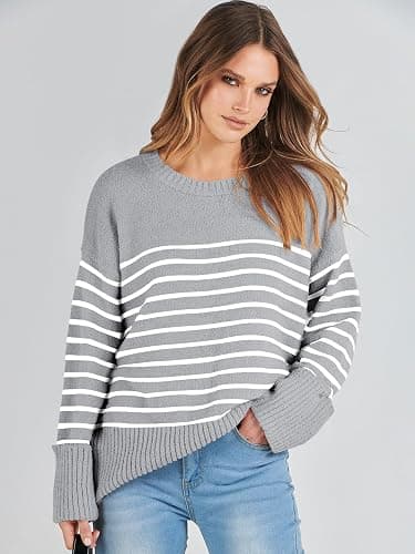 ANRABESS Women's Oversized Sweaters 2025 Long Sleeve Fuzzy Knit Casual Chunky Pullover Sweater Fall Outfits Clothes thumbnail 4