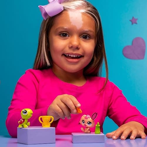 BANDAI Littlest Pet Shop Pet Pairs 2 Pack (ONE Supplied at Random) | Each Contains 2 LPS Mini Pet Toys 3 Accessories 1 Collector Card and 1 Virtual Code | Collectable Toys for Girls and Boys thumbnail 2