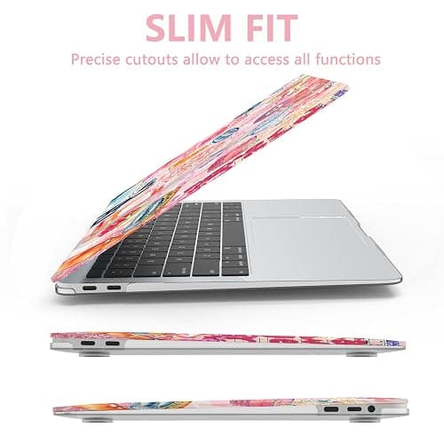 AKIT Pattern Case for MacBook Pro 13 inch M2 M1 2022-2016, SumPink Pattern | Unique Funny Printed, Hard Shell Protector, Scratch Resistant, Lightweight, Easy Snap-On Installation, Home, Offcie, School thumbnail 6
