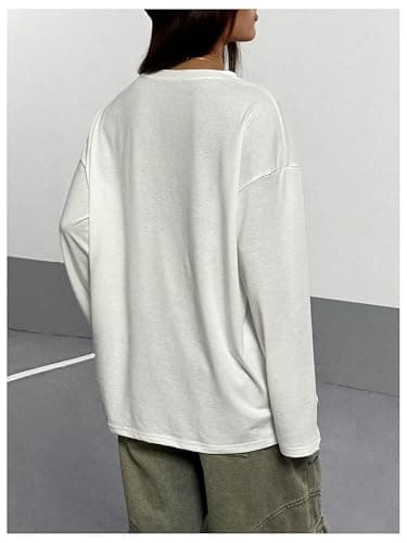 SOLY HUX Women's Gothic Oversized Tops Long Sleeve Crew Neck Graphic Tee Shirts Y2k Grunge Clothes thumbnail 3
