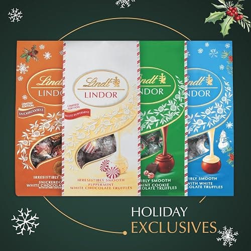 Lindt LINDOR Holiday Assorted Chocolate Candy Truffles with Smooth, Melting Truffle Center, 15.2 oz. Bag thumbnail 6