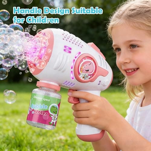 ZACEAC Bubble Guns for Kids 4-8, 2 Pack Automatic Bubble Blaster with LED Light & 4 Bubble Solution, Bubble Gun for Toddlers Outdoor Summer Toys thumbnail 5