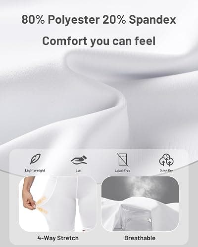 Runhit Biker Shorts Women with Pockets - 8''/5''/3'' High Waisted Yoga Workout Gym Spandex Tummy Control Shorts thumbnail 5