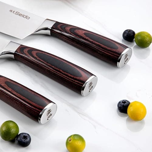 17-Piece Master Chef Knife Block Set – Damascus Steel & Acacia Wood Block thumbnail 8