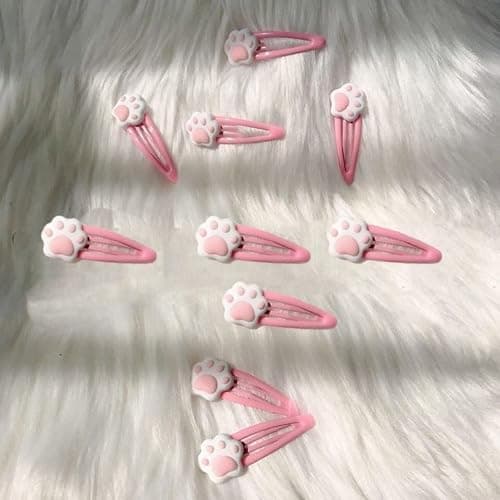 RDTGHY 4Pcs Cat Paw Hair Clips Pink Y2K Kawaii Hairpins for Women Girls Hair Accessories thumbnail 7