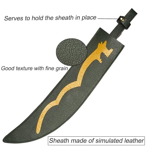 Meliodas Broken Cosplay Sword of Anime Seven Deadly Sins Stainless Steel Blade for Cosplay and Display Green Sword All Made of Metal thumbnail 4