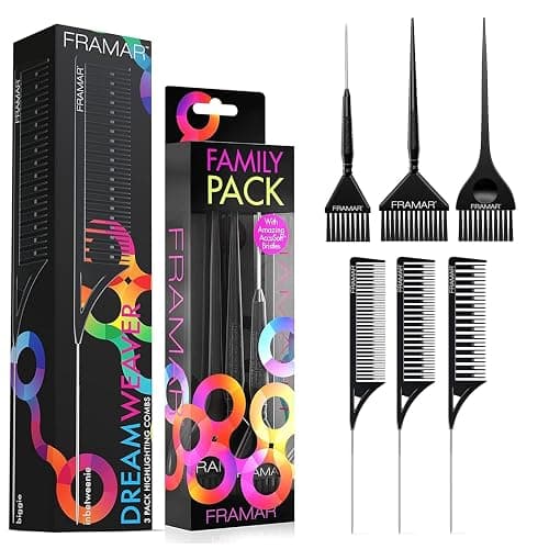 Framar Family Hair Color Brush Set - Framar Dreamweaver Highlight Comb Set - Image 1