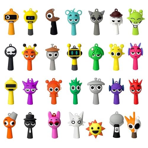Meomchee Sprunki Toys Figures Mystery Box 28 Pack, Silicone Room Office Cake Figurine Decor for Adults and Sprunki Fans - Image 1